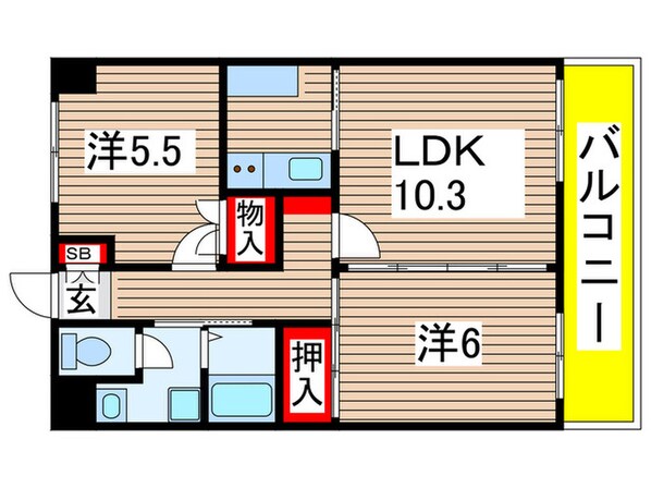 ドルチェ武庫之荘の物件間取画像